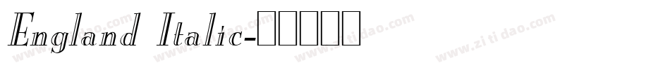 England Italic字体转换